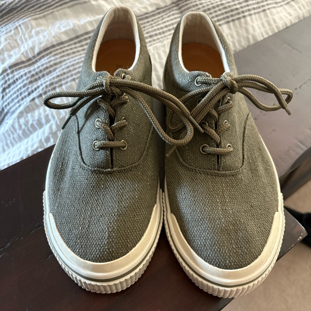 Johnston & Murphy Olive Green Canvas Shoes Mens Size: 8.5